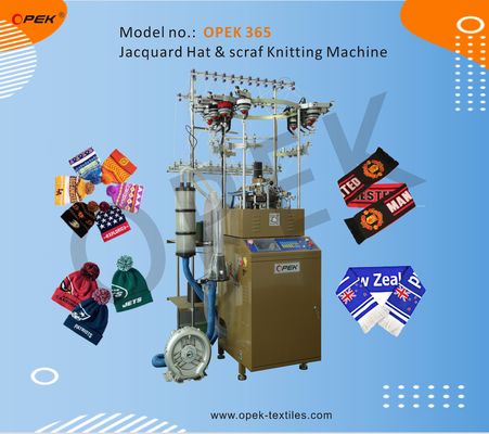 Maßgeschneiderte Fußballfans Schal und Beanie Hut Strickmaschine mit 800pcs / Tag Output
