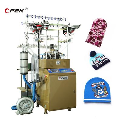Jacquard Stricking Weft Style Computerisierte Acrylwolle Baumwolle Beanie Hut Kappe Maschine