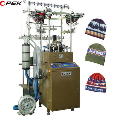Jacquard Stricking Weft Style Computerisierte Acrylwolle Baumwolle Beanie Hut Kappe Maschine