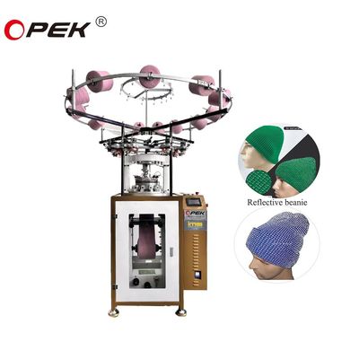 7G-18G Opek Rib Knit Reflective Yarn Hats Strickmaschine mit fortschrittlicher Technologie