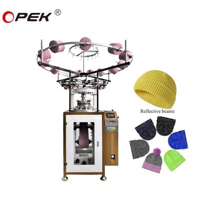 7G-18G Opek Rib Knit Reflective Yarn Hats Strickmaschine mit fortschrittlicher Technologie