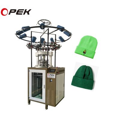 Computergestützte Opek-Rundstrickmaschine und Leistung für die Produktion von Rippenhut
