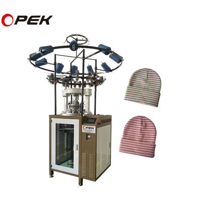 Computergestützte Opek-Rundstrickmaschine und Leistung für die Produktion von Rippenhut