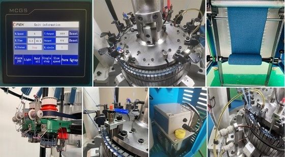 Fischschuppen und Waffelstiche Gewebe Rippen Hüte Strickmaschine mit AUTO-Schmierung