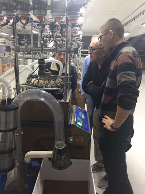 Touchscreen vollständig computergestützte Jacquard Strickmaschine für Sportmützen und -schals 325 KG