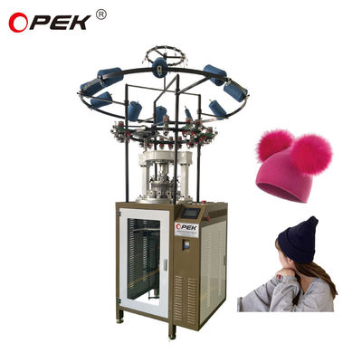 Doppelte Strickmethode Fischwaage und Waffel-Stich Gewebe Rippen Hüte Strickmaschine