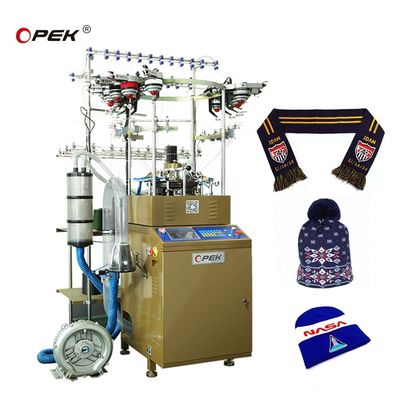 Vollcomputergestützte kreisförmige Strickmaschine zur Herstellung von Mützen und Schals