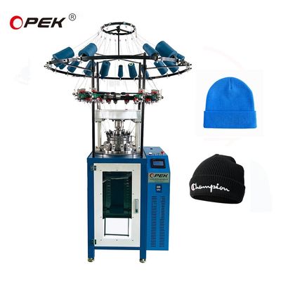 Vollständig computergestützte Steuerung OPEK High Speed Rib Hat Cap Beanie Rundstrickmaschine