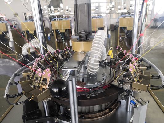 Hochgeschwindigkeitsmaschine zur Stricken von Jacquard-Scharfen und -Tapfen mit Steuerungssystem