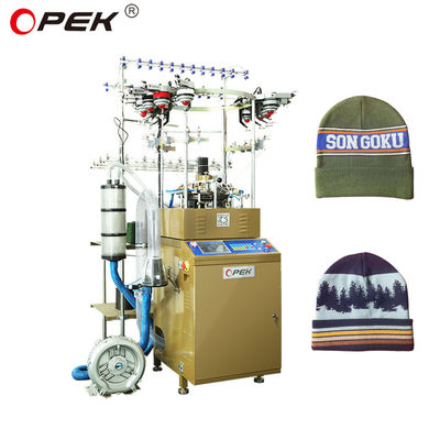 Hochwertige OPEK 365 Jacquard Kappe und Schal Strickmaschine mit vollständig computergesteuerter Steuerung
