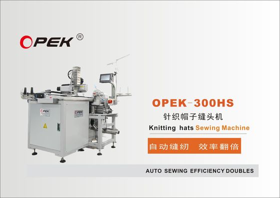 1.5KW OPEK-300HS Automatische Hüte Nähmaschine für Stricken Hut Kopf in Bekleidungsgeschäften