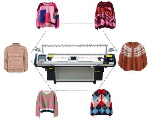 Computergestützte Pullover-Flachstrickmaschine mit 1,6 m/s Geschwindigkeit und Jacquard-Fähigkeit