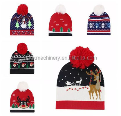 1W Leistungsgeschwindigkeit OPEK Jacquard Muslim Cap Strickmaschine für Werbeunternehmen