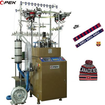 Opek Multicolor Jacquard Computergestützte Hut- und Schal-Strickmaschine für Bekleidungsgeschäfte