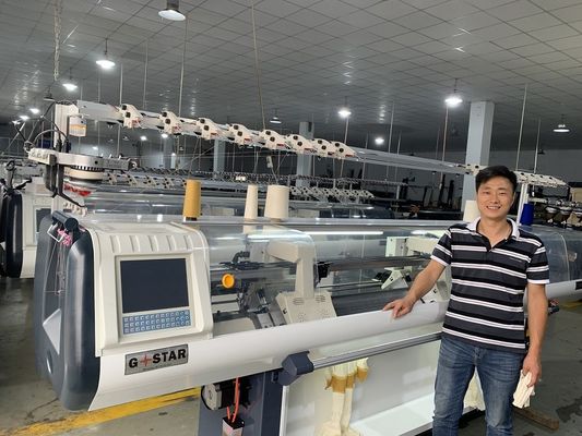 80 Zoll computergestützte Jacquard-Pullover-Flachstrickmaschine für Hemdkragen