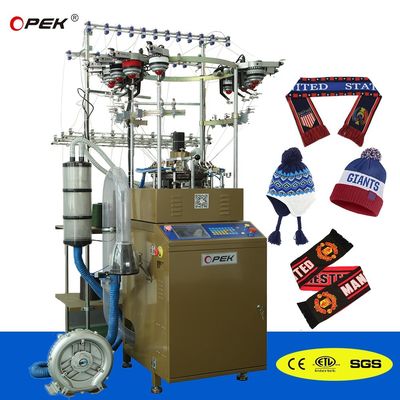 14 GG Spannweite 1 kW OPEK Kreisförmige Jacquard Fußballmannschaft Schal Strickmaschine für Schals