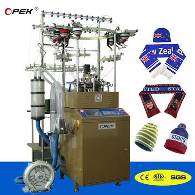 800 Stück / Tag OPEK Automatische Jacquard Fußballventilator Schalmachmaschine