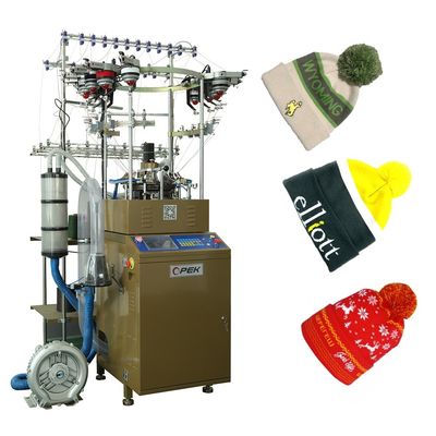 Dauerhafte Leistung vollständig computergestützte Beanie Hat Cap Strickmaschine mit 1kw Motor