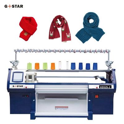 Hochgeschwindigkeits-Flachstrick-Hut und Schal-Strickmaschine mit drei Systemen