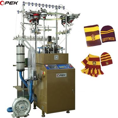 Einzelhandel Opek Multicolor Jacquard Kinder Beanie Hut Strickmaschine vollautomatischer Alarm