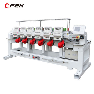 6 Köpfe 1200 Rpm Computergestützte Stickmaschine mit KOBAN Rotationshaken und Kappenantrieb