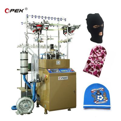 1 W OPEK Hochgeschwindigkeits Jacquard Hut Strickmaschine Automatisches Schmieren für nahtlosen Betrieb