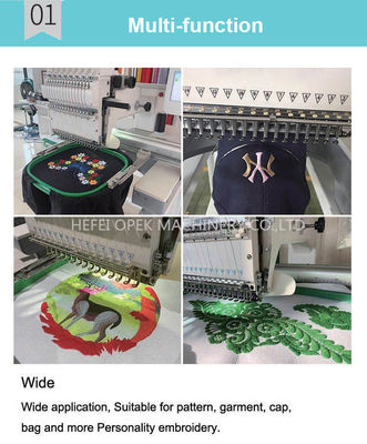 Hochpräzision 12 Farben 6 Köpfe Computer Stickmaschine mit Dahao Steuerungssystem