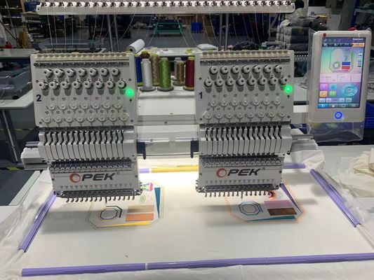 110V-220V eingebaute Stromversorgung 2 Kopf Computergestützte Stickmaschine für 14 Sprachen