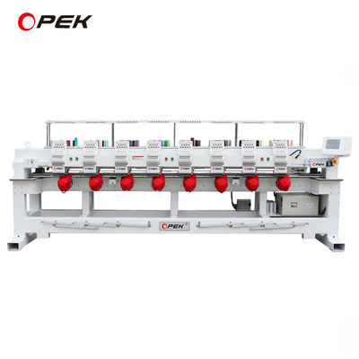 ISO/CE zertifizierte Opek 8 Köpfe Industrie 12/15 Nadeln Computer 400*500mm Flachstickmaschine
