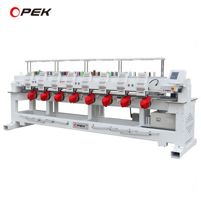 Opek 8 Kopf Stickmaschine mit 500 mm Kopfintervall und 60*60 cm Arbeitstischgröße