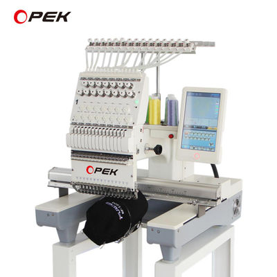 OPEK Digital Computerisierte Einkopfkappe Flachstickmaschine für Zuhause 350W