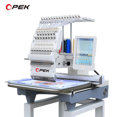 OPEK Digital Computerisierte Einkopfkappe Flachstickmaschine für Zuhause 350W