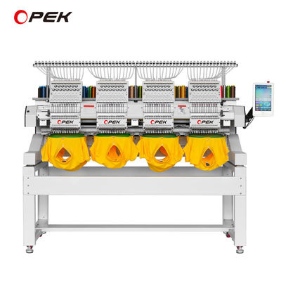 Computergestützte T-Shirtkappe und Flachbekleidung Stickmaschine OPEK 4 Kopfkappe Bekleidung