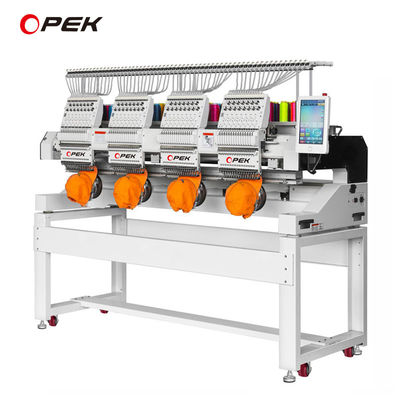 Computergestützte T-Shirtkappe und Flachbekleidung Stickmaschine OPEK 4 Kopfkappe Bekleidung