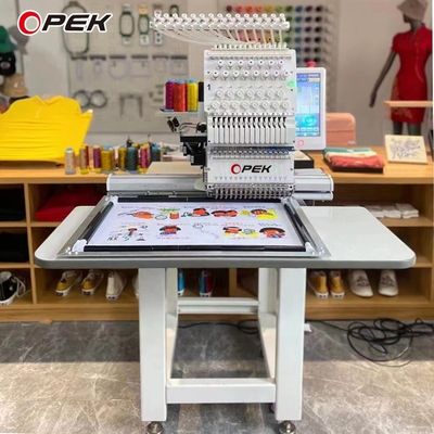 Industrielle Computerisierte OPEK Einkopfstickmaschine zur Herstellung von T-Shirts und Kappen