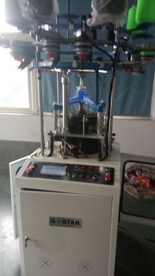 Hochgeschwindigkeits- 4 Fütterungsgeräte Computergestützte Kniehaut Strickmaschine mit 4 Farben Jacquard