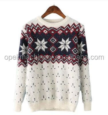 Drei System 2790*2010*940mm Pullover 12G Computerisierte Flach Jacquard Strickmaschine
